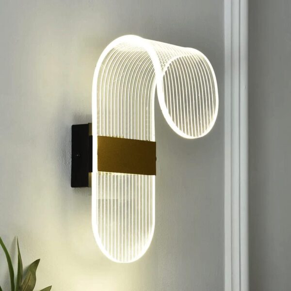 Groeien 15watt LED Sconce Modern Transparent Indoor Home Acrylic Wall Lamp - Warm White (1)